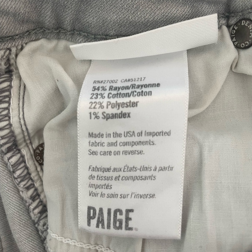 PAIGE Women's Light Gray Skinny Jeans - Picture 4 of 4